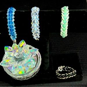 Handmade, custom-made to your wrist size triple beads bracelet